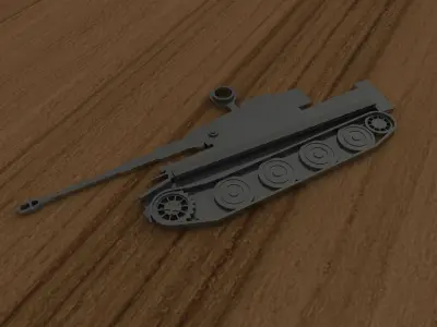 Keychain Tiger tank 3D model