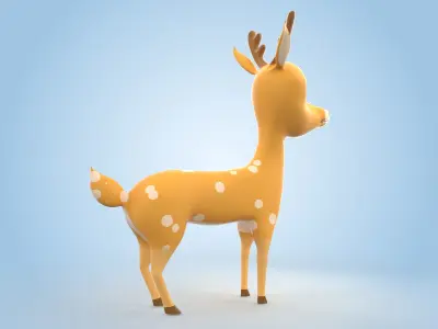 Cartoon Deer 3D model