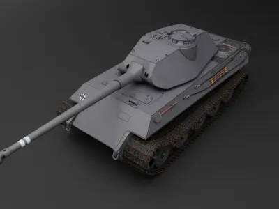 Panzerkampfwagen Tiger 2 prototype 3D model