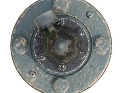 AS3900 Military Whip Antenna Spring Base Low-poly 3D model