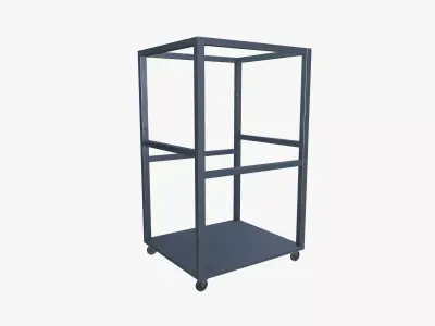 Metal Frame Utility Trolley 3D model