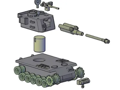 HOWITZER TANK 3D print model