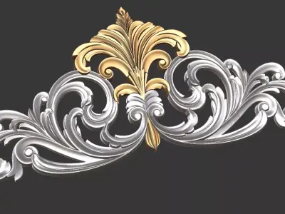 Antique bed molding Classic 3D for CNC 3D print model