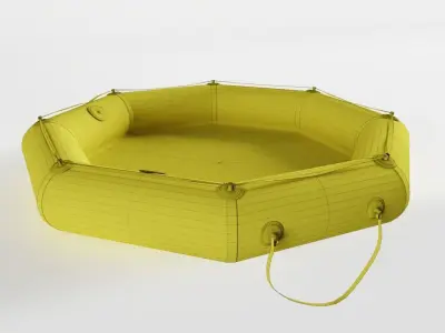 Life Raft Low-poly 3D model