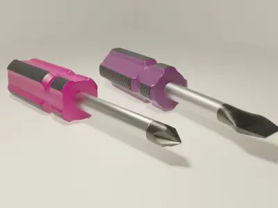 Screwdrivers 01 Low-poly 3D model