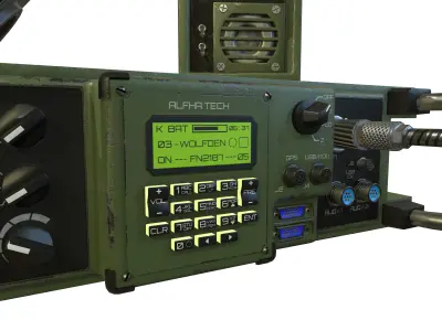 Military Radio unit Low-poly 3D model