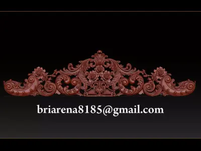 Furniture  wood carving file stl OBJ and ZTL for CNC 3D print model