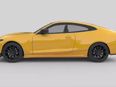 Generic Modern Sport Coupe Car Low-poly 3D model