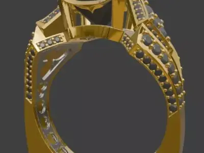 Elegant Ring for 3D Printing Free 3D print model