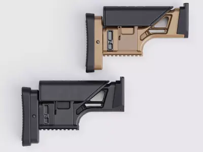 FN MK 20 SSR Stock Low-poly 3D model