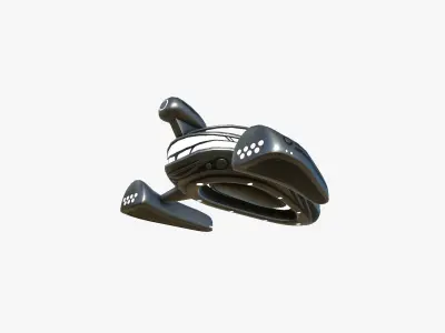 Alien Spaceship UFO H03 Dark Steel - Sci Fi Spacecraft Design Low-poly 3D model