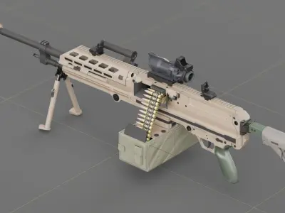 SIG SAUER MG-338 Low-poly 3D model