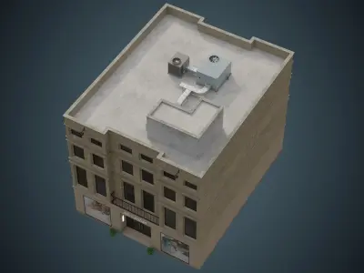 Building 23 Low-poly 3D model