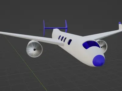 Passenger plane 3D model