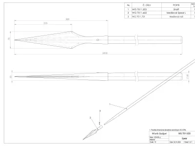 WG 7011 - Spear Low-poly 3D model