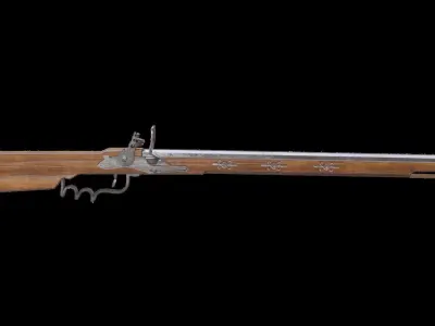 Bandollet rifle lowpoly Low-poly 3D model