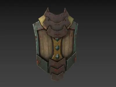 Shield Pbr gamerady realistic Low-poly 3D model