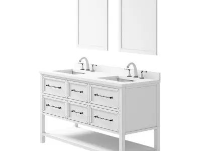 OVE Cameron 60 Midnight Blue Vanity 3D model
