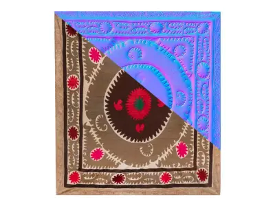 Carpet safavieh patchwork square Low-poly 3D model