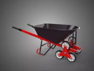 SIX WHEELS 6 STAIR CLIMBING WHEELBARROW BARROW CART TROLLEY LIFT 3D model