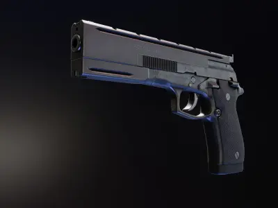 Beretta 87 Target Low-poly 3D model