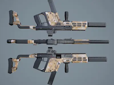 SMG Kriss Vector Low-poly 3D model purchase