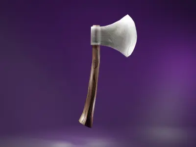 Low Poly Axe two axes Free low-poly 3D model