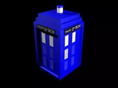 The TARDIS police box Free low-poly 3D model