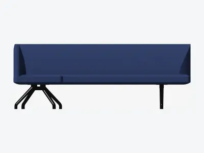 Seat - Bench - Worksmart - Corner Low-poly 3D model