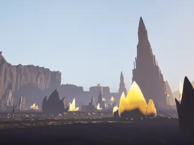 Lava Ruins Landscape 3D model purchase