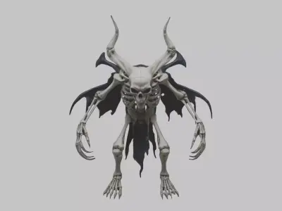 Skeleton Demon Character Low-poly 3D model