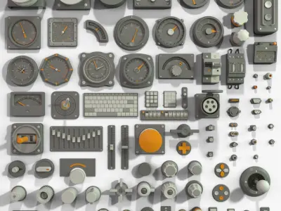 Industrial Kitbash - 2 - 105 pieces 3D model purchase
