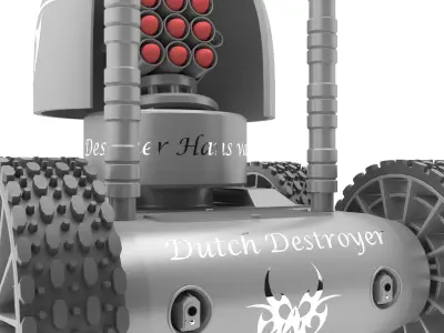 Destroyer remote control robot with two wheels 3D model
