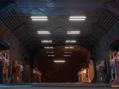 Futuristic command center 3D model 3D model