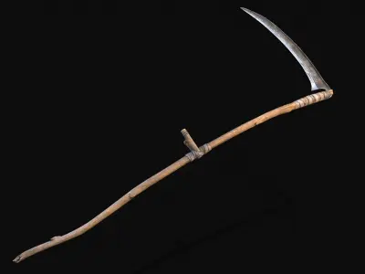 Medieval Farming Tools Low-poly 3D model