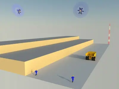 3-d model Communications in mines Free 3D model