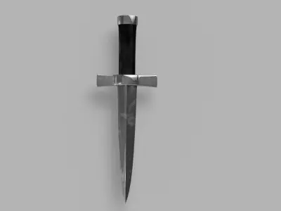 3D Medieval Dagger Low-poly 3D model