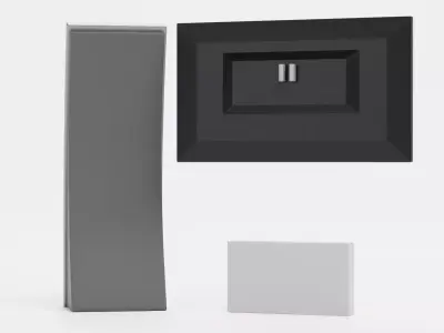 Queue Management System Low-poly 3D model