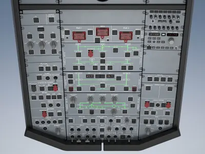 A319 A320 A321 Overhead Panel 3D model
