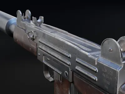 UZI - Game Ready Low-poly 3D model