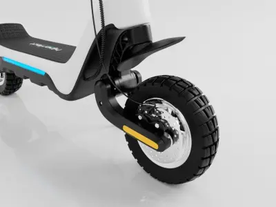 Electric Scooter - Cart type  e-bike 3D model