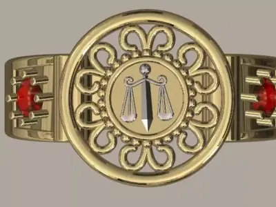 right graduation ring 3D print model