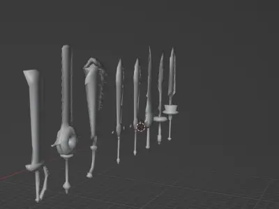 Swords Assest Pack Low-poly 3D model