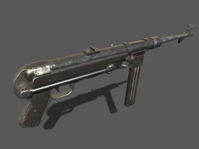 MP40 Submachine gun Low-poly 3D model buy