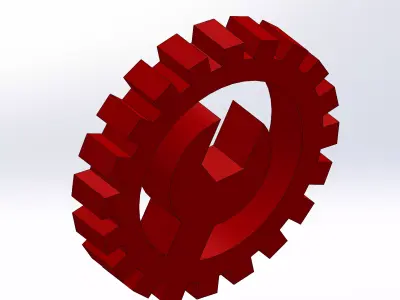 Mechanical Gear Wrench Logo - 3D Printable Engineering Symbol Free 3D print model