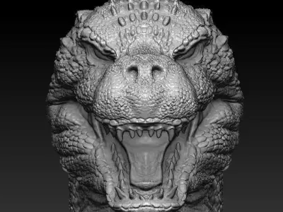 Stan Godzilla Head bust 3D model