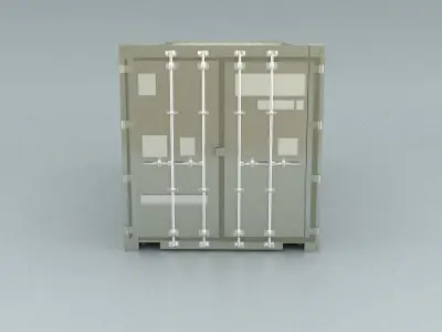 laos Shipping Container Low-poly 3D model