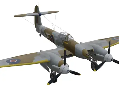 Westland Whirlwind Low-poly 3D model purchase