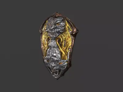Shield 06 Low-poly 3D model