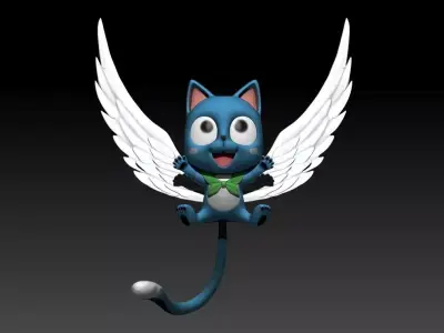 Happy Fairy tail 3D  MODEL  Zbrush OBJ 3D model